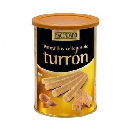 Barquillos rellenos de turron